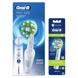Oral-B Electric Toothbrush and Replacement Brush Head + 3 Count Replacement Brush Heads